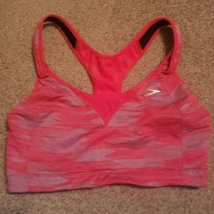 Brooks high impact sports bra, size 38dd, pink and light purple